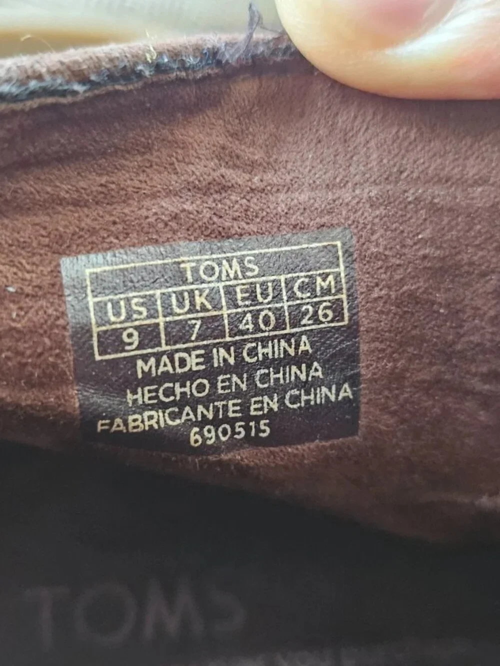 Toms Women Boots Shoes Brown Fabric Upper High Top Wedge Shoes Size 40EU 9US